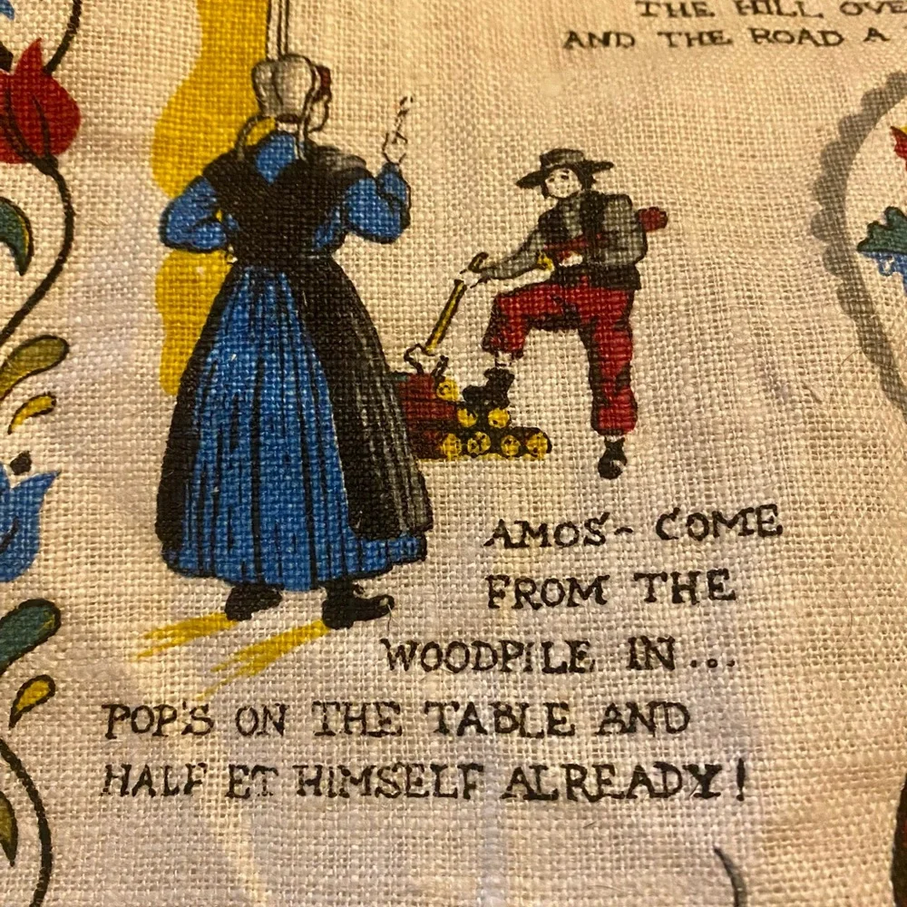 Vintage 60’s Amish Country Sampler Wall Hanging